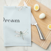 Chic Blue Dragonfly Dream Theedoek (Quarter Fold)