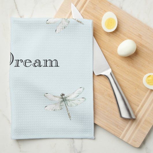 Chic Blue Dragonfly Dream Theedoek (Quarter Fold)