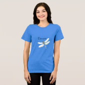 Chic Blue Dragonfly Dream Tri-Blend Shirt (Voorkant volledig)