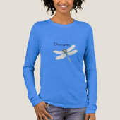 Chic Blue Dragonfly Dream Tri-Blend Shirt (Voorkant)
