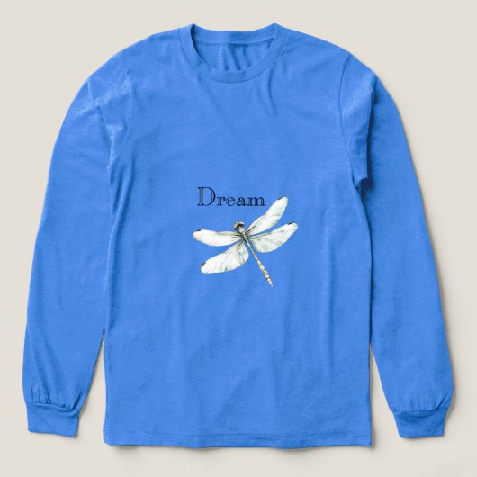 Chic Blue Dragonfly Dream Tri-Blend Shirt (Voorkant)