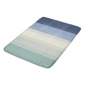 Chic Blue en Blauwgroen Green Stripes Designer Badmat (Gekanteld)