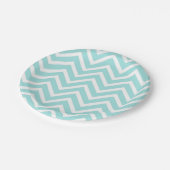 Chic Blue en White Chevron Pattern Bord (Gekanteld)