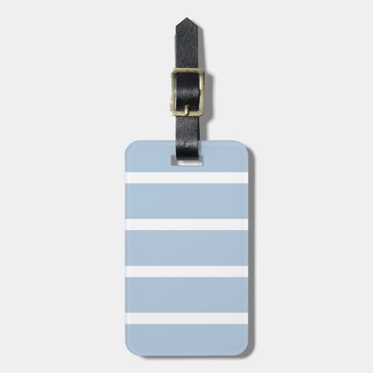 Chic Blue en White Stripes! Bagagelabel (Voorkant verticaal)