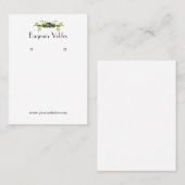 Chic Blue Flower Earring Display Visitekaartje (Voorkant / Achterkant)