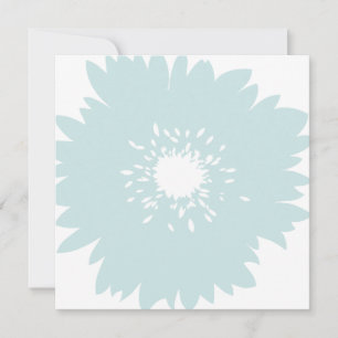 Chic Blue Flower Verjaardag Kaart