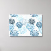 Chic Blue Flowers Canvas Afdruk (Voorkant)