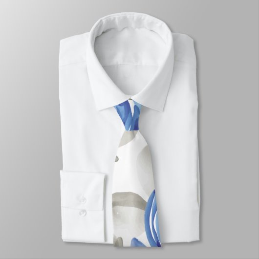 Chic blue flowers stropdas (Gebonden)