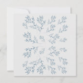 Chic Blue Foliage Bridal Shower Kaart (Achterkant)
