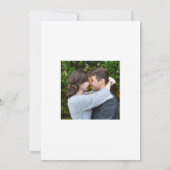 Chic Blue foto Moderne bruiloft Kaart (Achterkant)