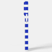 Chic Blue geometrische strepen Case-Mate iPhone Case (Achterkant / Links)