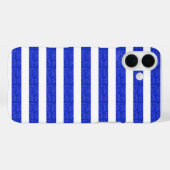 Chic Blue geometrische strepen Case-Mate iPhone Case (Achterkant (horizontaal))