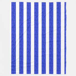 Chic Blue geometrische strepen Fleece Deken