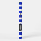 Chic Blue geometrische strepen iPhone Hoesje (Rechterkant)