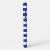Chic Blue geometrische strepen iPhone Hoesje (Linkerkant)