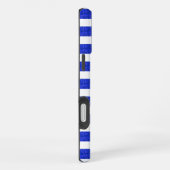 Chic Blue geometrische strepen iPhone Hoesje (Rechterkant)