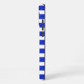 Chic Blue geometrische strepen iPhone Hoesje (Linkerkant)