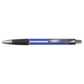 Chic Blue geometrische strepen Pen (Achterkant)