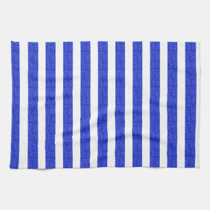 Chic Blue geometrische strepen Theedoek