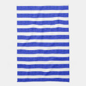 Chic Blue geometrische strepen Theedoek (Verticaal)