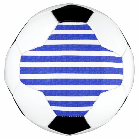 Chic Blue geometrische strepen Voetbal (Voorkant)