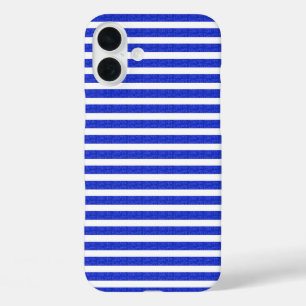 Chic Blue geometrische telefoonhoes iPhone 16 Plus Hoesje