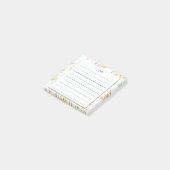 Chic Blue & Gold Leaf A Note of Monogram Notepad (Schuin)