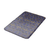 Chic Blue Gold Sparkles Badmat (Gekanteld)
