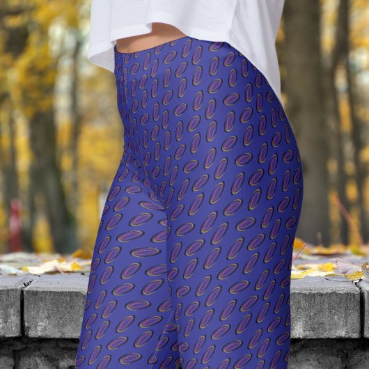 Chic Blue Helix patroon Leggings