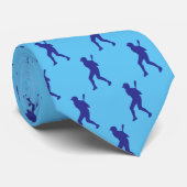 Chic Blue Ice Hockey Sport Stropdas (Opgerold)