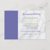 Chic Blue Iris Floral Wedding Accommodal Encl Informatiekaartje (Voorkant)