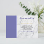 Chic Blue Iris Floral Wedding Accommodal Encl Informatiekaartje (Staand voorkant)