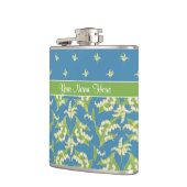 Chic Blue Lily-of-the-Vally Floral Hip Flask Heupfles (Links)