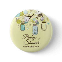 Chic blue mason-toets voor baby shower