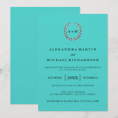 Chic Blue met zwart-wit Wreater Kaart (Voorkant / Achterkant)