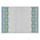 Chic Blue Morning Glory Border Glass Cutting Board Snijplank (Voorkant)