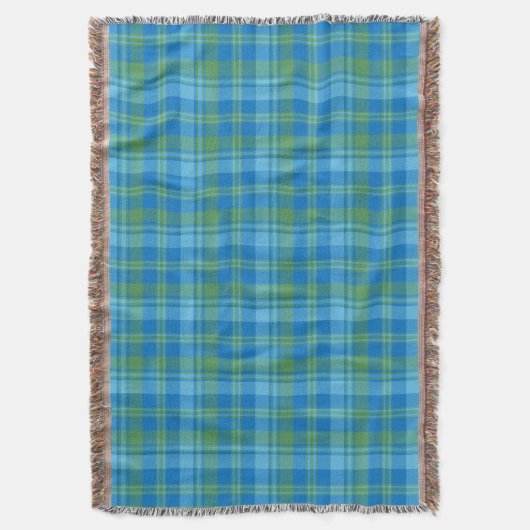Chic Blue Morning Glory Pset Throw Blanket Deken (Voorkant Verticaal)