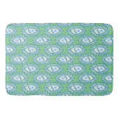 Chic Blue  Periwinkle Floral Pattern Badmat (Voorkant)