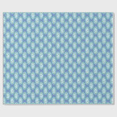 Chic Blue  Periwinkle Floral Pattern Cadeaupapier (Vlak)