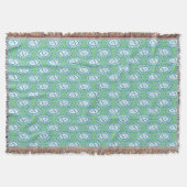 Chic Blue Periwinkle Floral Pattern Deken (Voorkant)