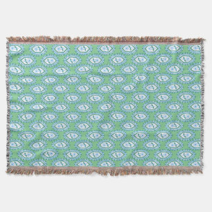 Chic Blue Periwinkle Floral Pattern Deken