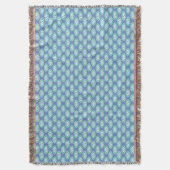 Chic Blue  Periwinkle Floral Pattern Deken (Voorkant Verticaal)