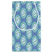 Chic Blue Periwinkle Floral Pattern Klein Cadeauzakje (Achterkant)