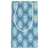 Chic Blue Periwinkle Floral Pattern Klein Cadeauzakje (Voorkant)