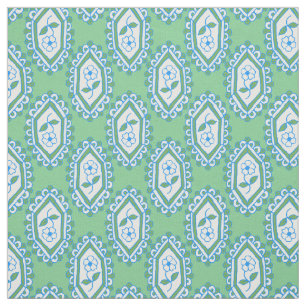 Chic Blue  Periwinkle Floral Pattern Stof
