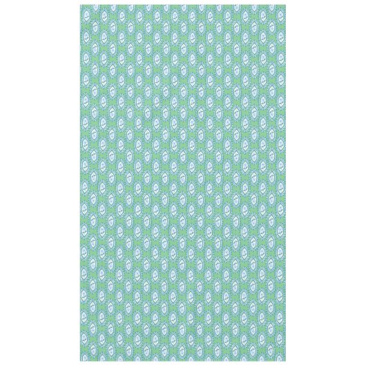 Chic Blue  Periwinkle Floral Pattern Tafelkleed (Voorkant)