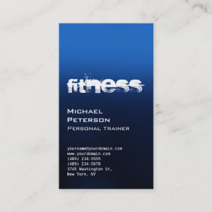 Chic Blue Personal Trainer Fitness Visitekaartje