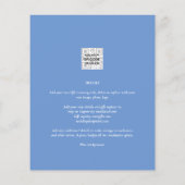 Chic Blue Photo Wedding nodigt QR Code Save Date u Flyer (Achterkant)