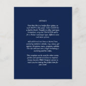 Chic Blue Photo Wedding nodigt QR Code Save Date u Flyer (Achterkant)