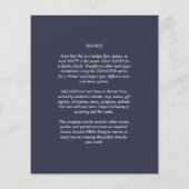 Chic Blue Photo Wedding nodigt QR Code Save Date u Flyer (Achterkant)